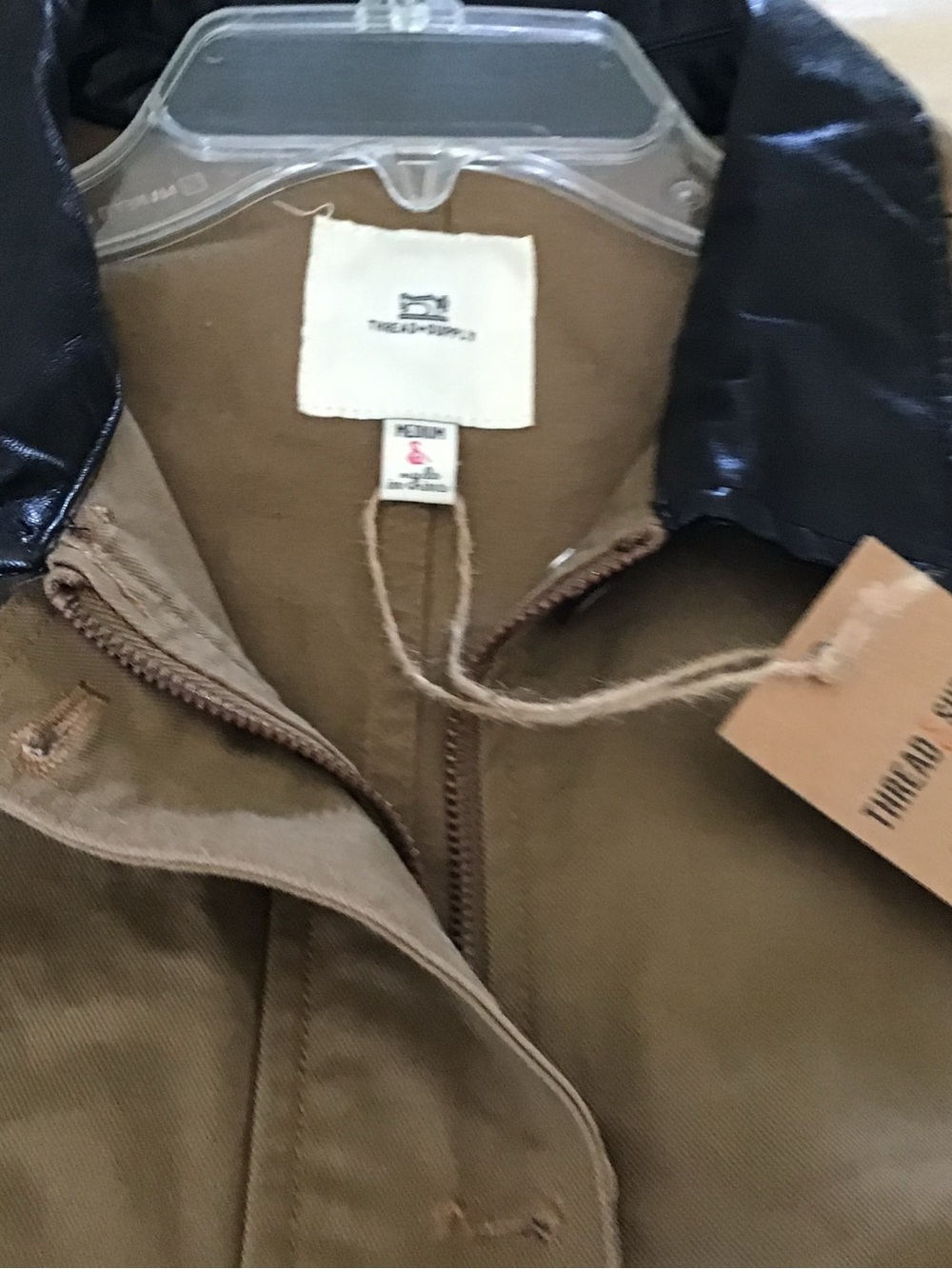 Thread & Supply Brown Canvas Field Jacket with Black Collar - Picture 4 of 10
